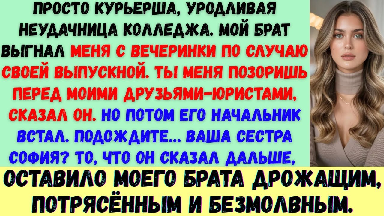 Мой брат сказал на выпускном: Она всего лишь доставщик а потом узнал, что я оплатил его студенческие