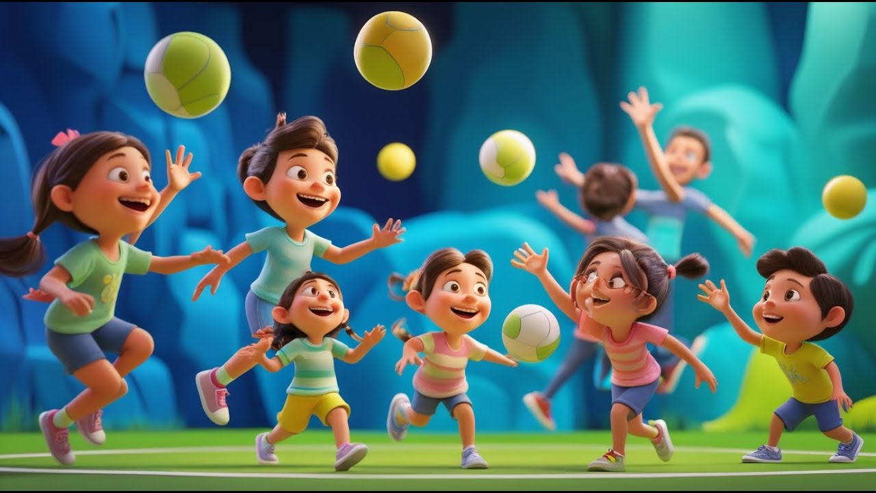 Catch the Ball Game 🏐 | Fun Playtime Rhyme for Kids | Nursery Rhymes ...