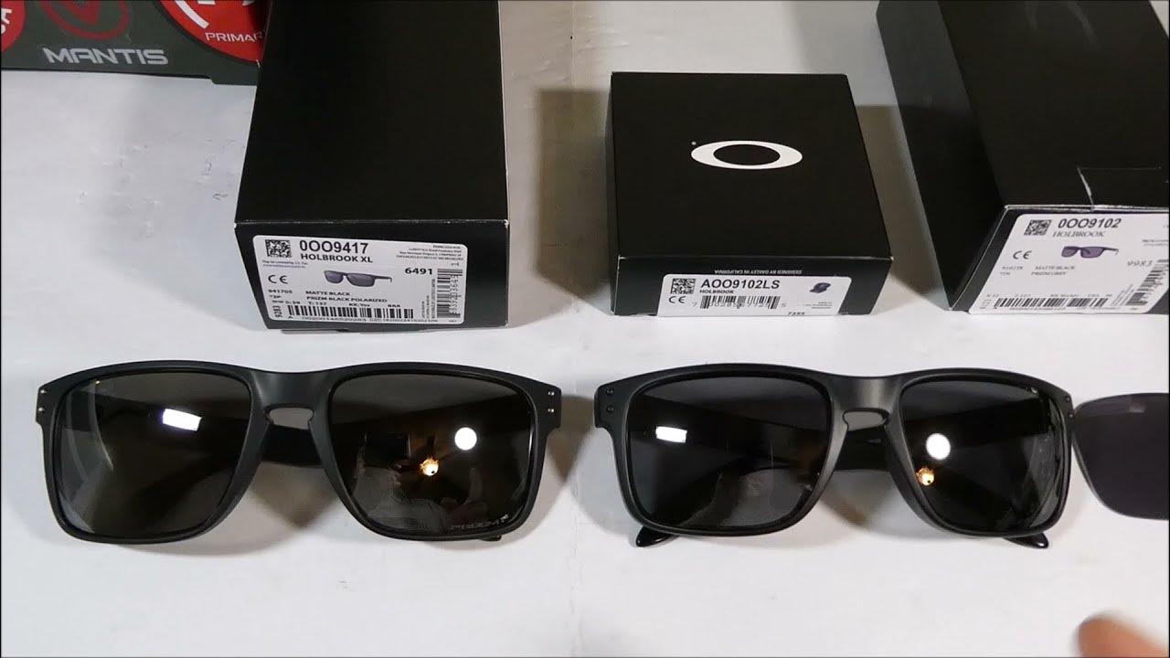 Oakley Prizm Black vs Black Iridium Polarized vs Prizm Grey lenses on  Holbrook frames - YouTube