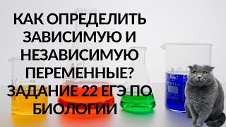 Что такое зависимая и независимая переменные? Учимся из определять! ЕГЭ по биологии