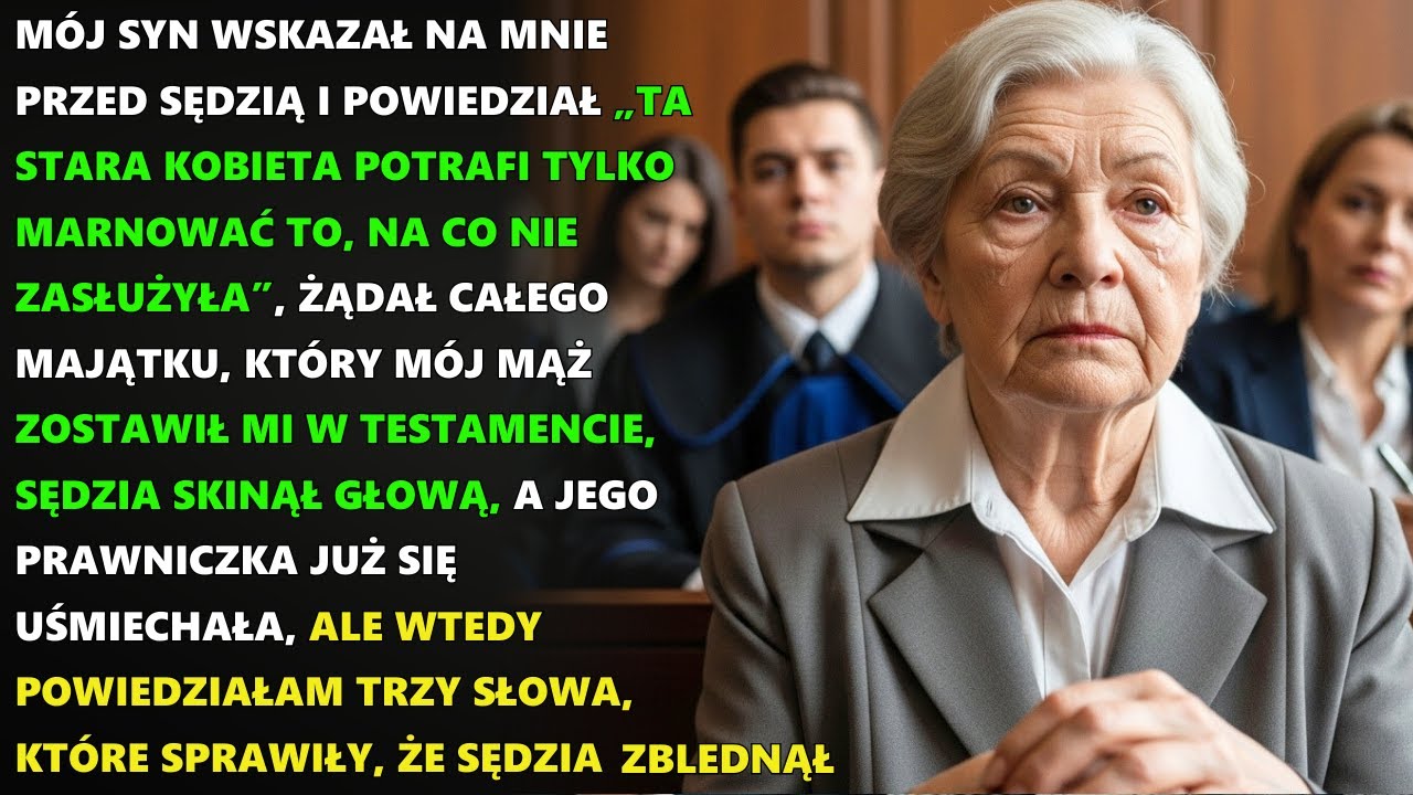 Syn pozwał mnie o spadek po Arturze — 3 słowa sprawiły, że sędzia zbladł, a Rafał zamilkł