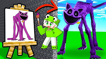 I Cheated with //DRAW in POPPY PLAYTIME Build Challenge in Minecraft!