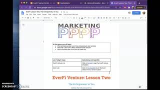 Everfi Venture: Lesson Two Explanation