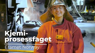 Lærling i kjemiprosessfaget hos Eramet Norway