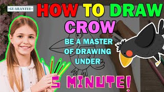 How To Draw Crow Easy Short Easy be a master of drawing under 5 minute