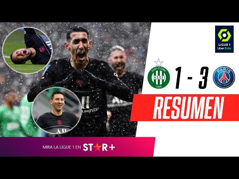 ¡TRES ASISTENCIAS DE MESSI, GOL DE DI MARÍA Y DURA LESIÓN DE NEY! | Saint Etienne 1-3 PSG | RESUMEN