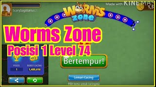 Worms Zone.io pro Posisi 1 di Level 74 screenshot 5