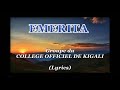 Emerita mwana nkunda ya college officiel de kigali lyrics karahanyuze