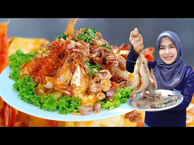 Udang goreng bawang putih ala thai || buat gini sedap กุ้งทอดกระเทียม class=