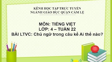 TIẾNG VIỆT 4 - TUẦN 22 - BÀI LTVC: CHỦ NGỮ TRONG CÂU KỂ AI THẾ NÀO?