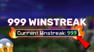 bedwars 999 winstreak (world record day 4)