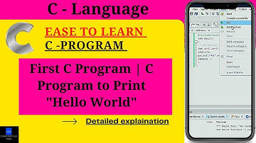 First C Program | C Program to Print "Hello World"