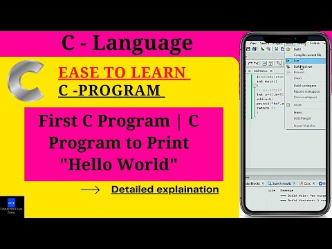 First C Program | C Program to Print "Hello World"