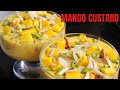 सिर्फ 2 चीजों से बनाए मैंगो कस्टर्ड | Mango Custard Recipe | Mango Custard Pudding | Mango Dessert