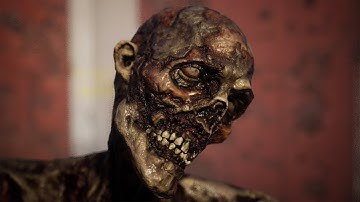 Decayed Zombie A. Motions and Materials Test. Unreal Engine