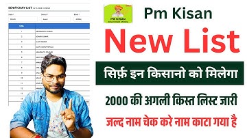 Pm Kisan New Beneficiary List 2025 Out | पीएम किसान 2000 किस्त नई लिस्ट जारी बड़ा बदलाव नाम चेक करे