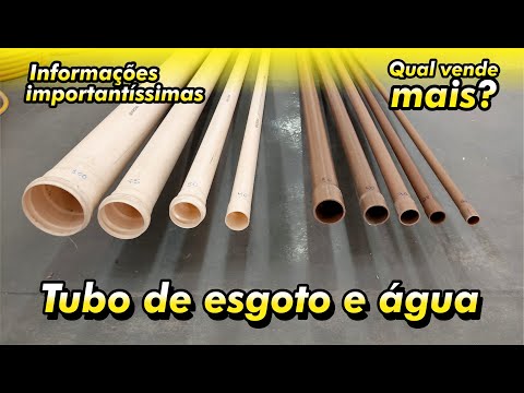 Tubo de água e de esgoto. Informações importantes. Cano água e esgoto / material de construção