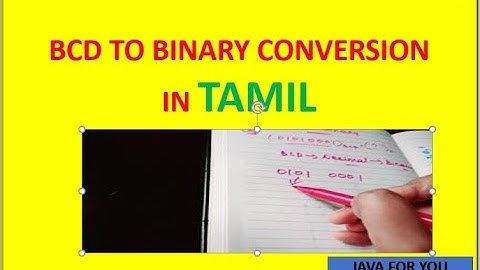 BCD to binary conversion in tamil|digital electronics in tamil|number system in tamil