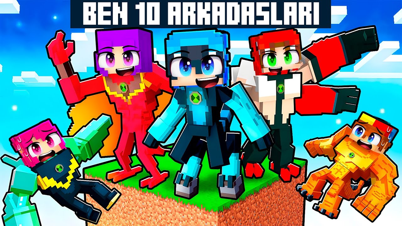 Minecraft'ta 10 Arkadaş BEN 10 Olduk