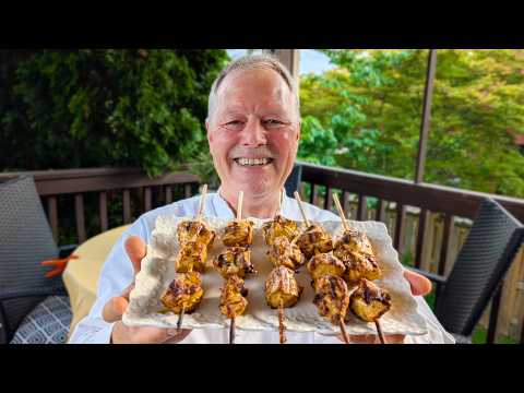 Mediterranean Marinade - Chicken Skewers on the BBQ