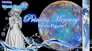 Painting the Most Stunning✨ Senshi Princess Mercury💧💦 Resin Figure from Sailor Moon (Subt Esp)