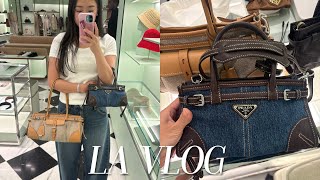 The Prada Bonnie Bag in Denim tho.... 💙🤎 | LA Vlog