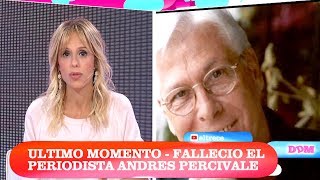 Journalist Andrés Percivalle passed away