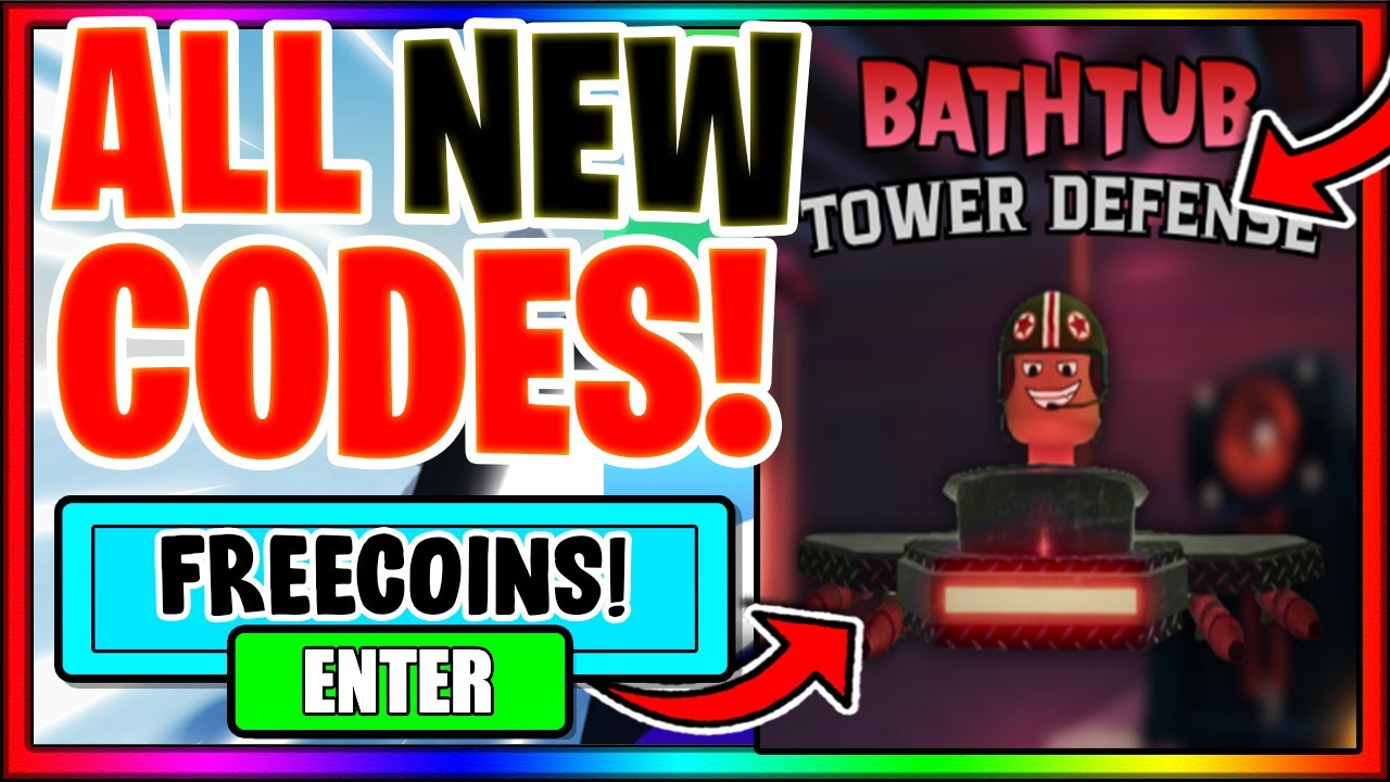 ALL WORKING *NEW* CODES FOR BATHTUB TOWER DEFENSE *UPDATE 1* Roblox