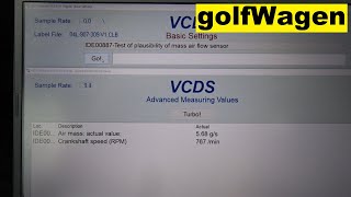 VW Golf 7 MAF test VCDS VAG