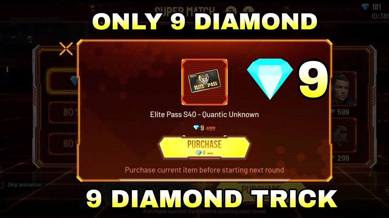 NEW SUPER MATCH 9 DIAMOND ELITE PAAS 😨 FREE FIRE NEW EVENTS 9 DIAMOND TRICK