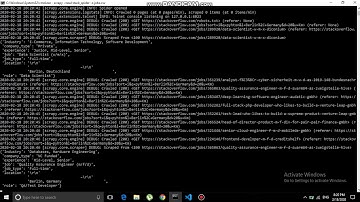 StackOverFlow Jobs Data Extraction