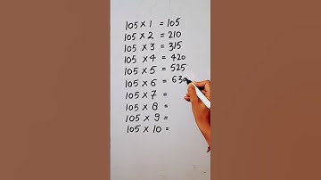 write the table of 105 in 20 second only..#studycare0 #hack #motivation #mathshack