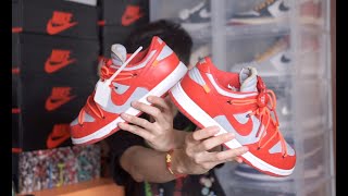 รีวิวรองเท้าสีแดง ถ้าไม่แดง ไม่มีแรงเดิน Nike Dunk x Off White [Sneakers Review]