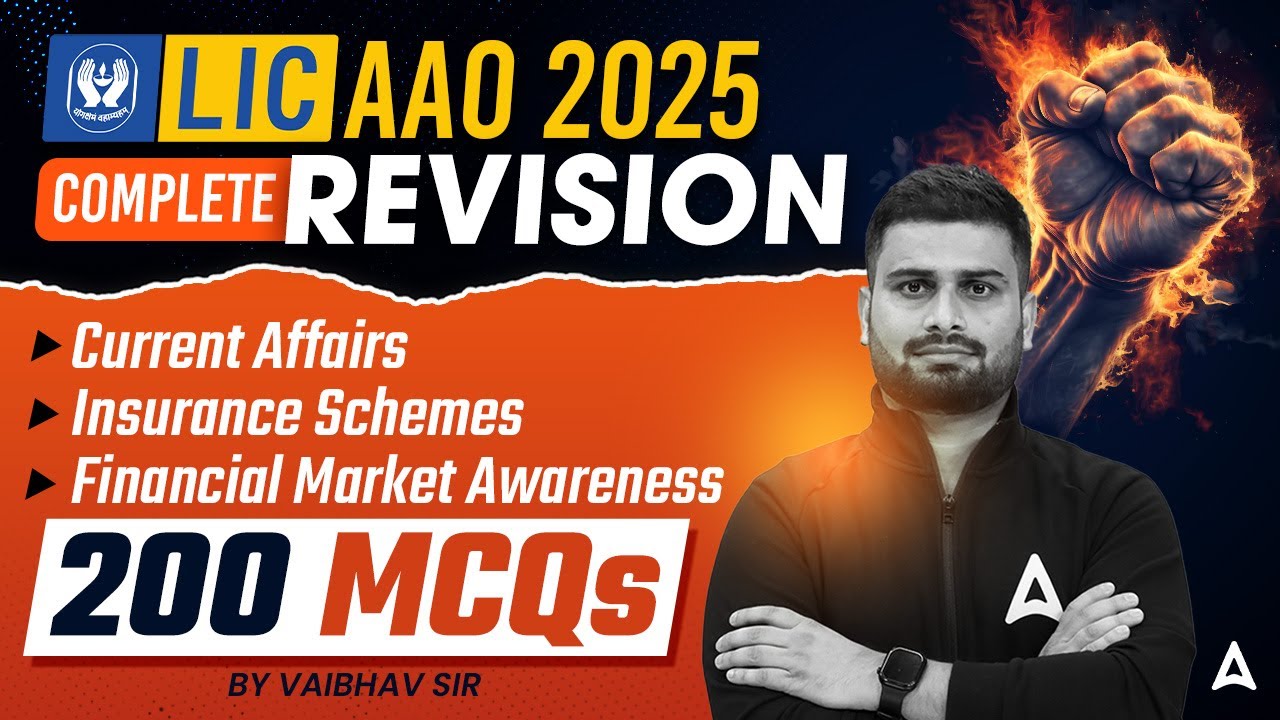 LIC AAO Mains GA  2025 | 200 Most Expected MCQs | Complete Current Affairs Revision | By Vaibhav Sir
