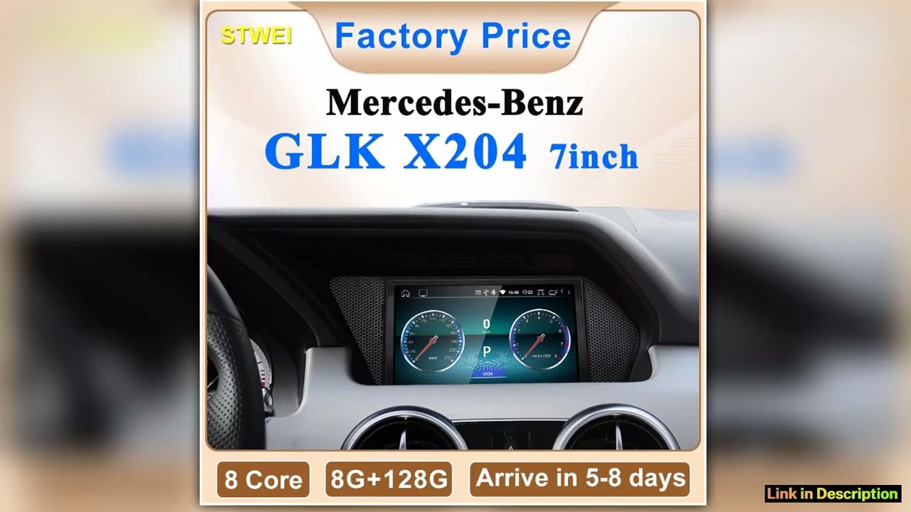 STWEI New Factory Price 7inch Android 14 Car Multimedia Players For Mercedes Benz GLK X204 GPS