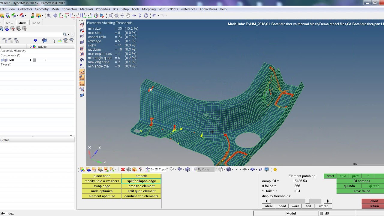 HyperMesh 2019: Which one is better? Traditional AutoMesh vs Batch Mesher?
