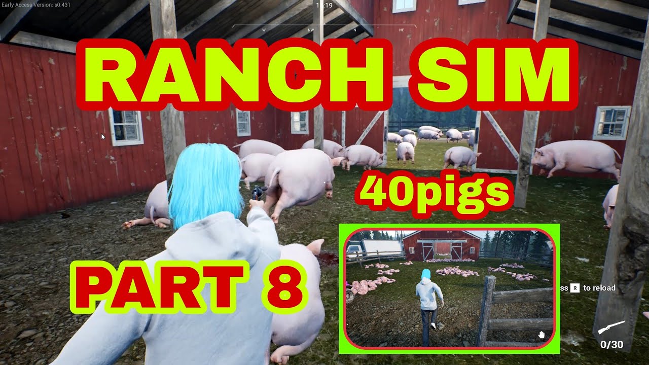 Killing 40 pigs in old ranch ranch simulator (hindi)