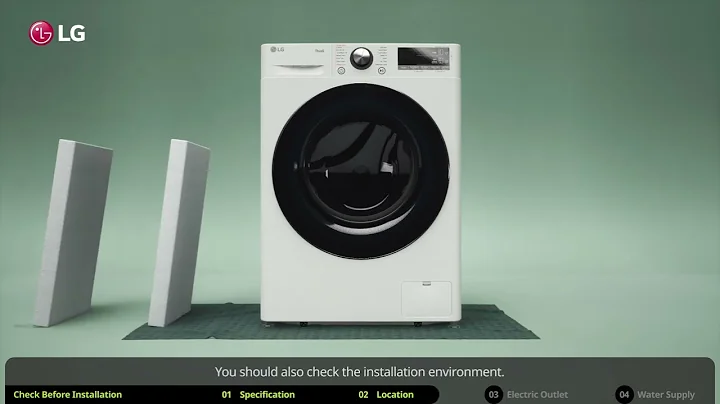 How to install an LG front load washing machine