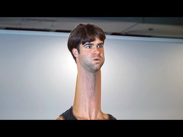 Man with the Longest Neck in the World Works Out 