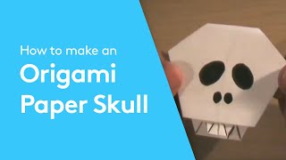 Learn To Make An Origami Paper Skull For Halloween