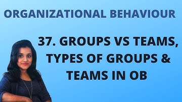 Groups VS Teams, Types of Groups & Teams in OB |L 37||OB|