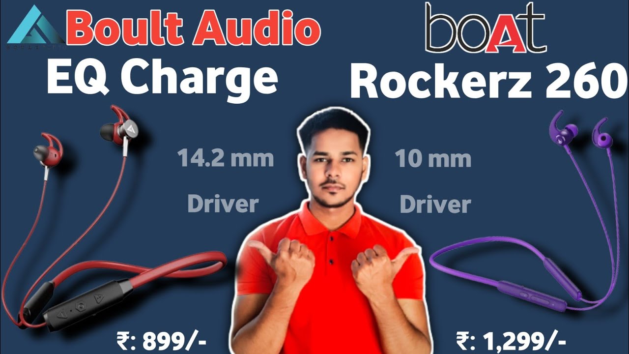 Boult Audio EQ Charge vs Boat Rockerz 260🔥| 14.2 Big Driver ⚡| 40Hour 🔥 |  eq charge neckband