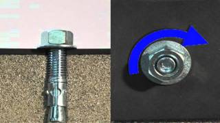 Heating Vent Fastened to Concrete Using Wedge Anchors - Hilti Kwik-Bolt