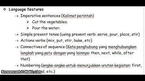 Language Features of procedure text