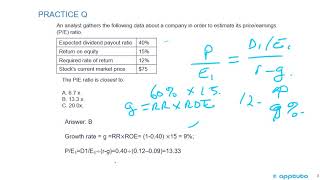 explain the rationale for using price multiples to value equity, ...
