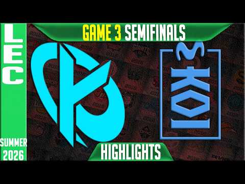 KC vs MKOI Highlights Game 3 | LEC Playoff Semifinals Summer 2026 | Karmine Corp vs Movistar KOI G3