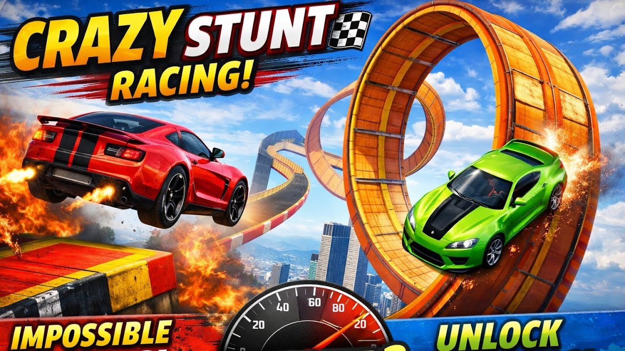 🔥 High-speed car stunts, crazy jumps & impossible tracks!