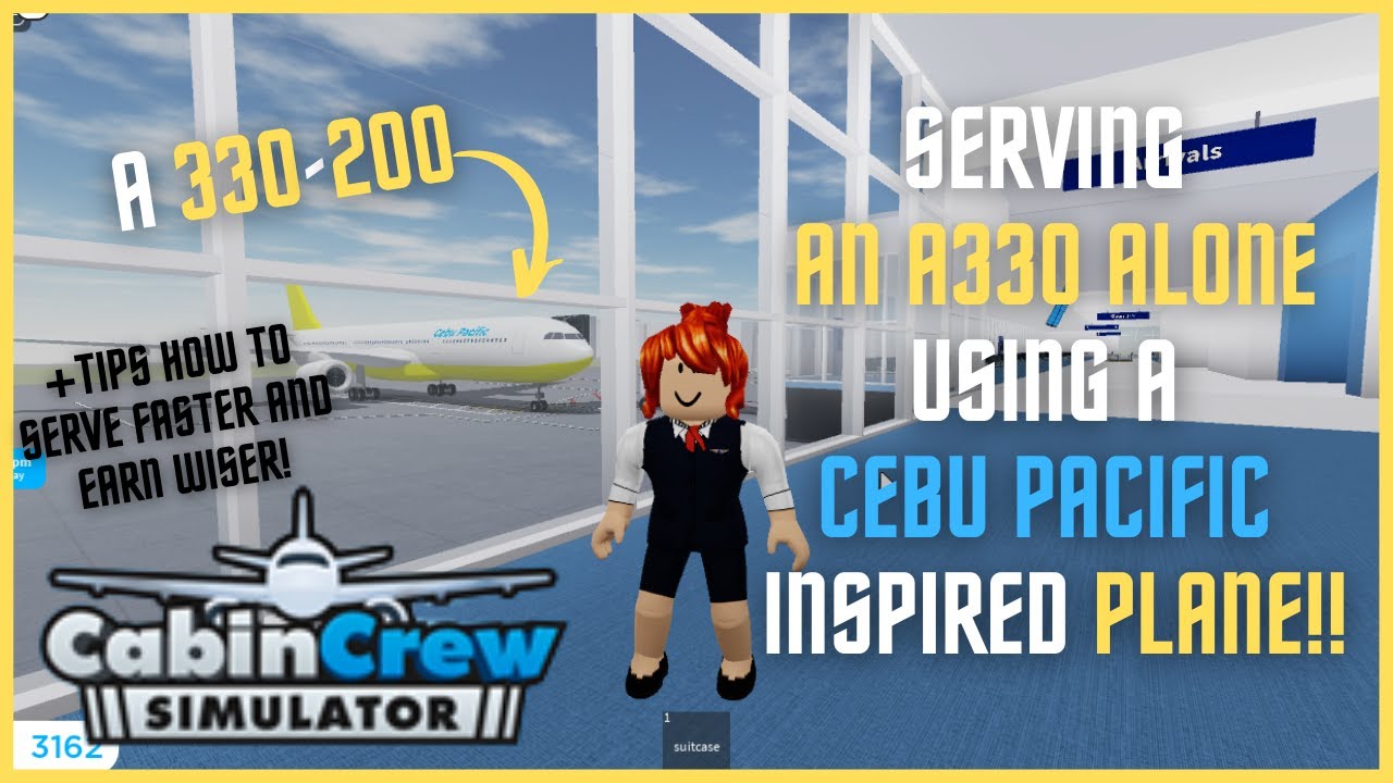 solo-flight-attendant-in-an-a330-tips-on-serving-earning-in-cabin-crew-simulator-roblox