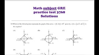 Math subject GRE 3768 problem 30