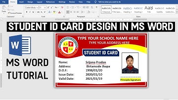 Ms Word Tutorial || How to make Student Id Card Design in Ms word || Hindi